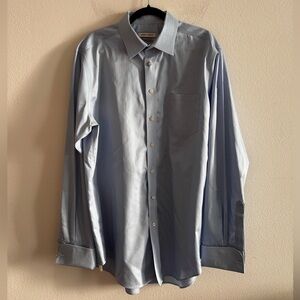 Joseph Abboud Men’s Dress Shirt Tall 17 1/2 36/37 Blue